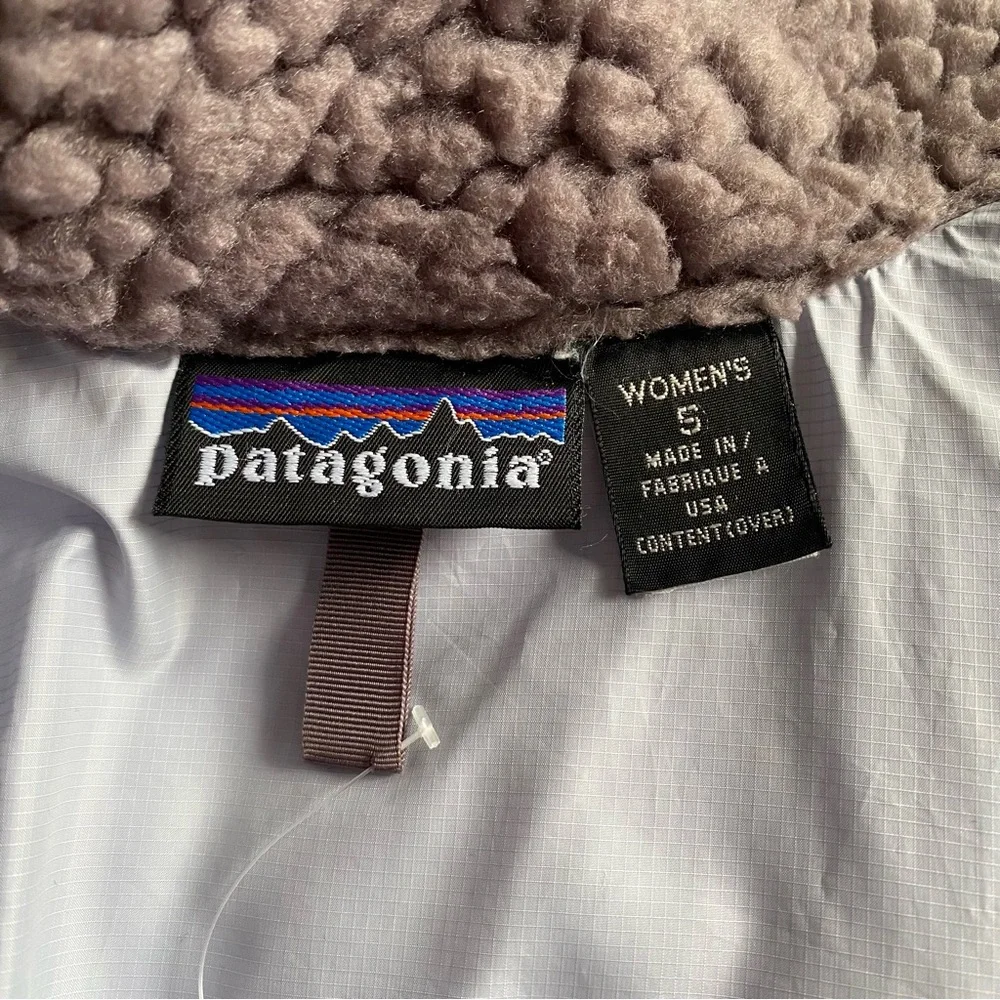 PATAGONIA Sherpa Chevron Quilted Zip Up Jacket Small - Picture 4 of 6
